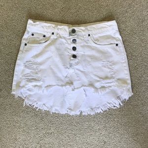 LF Carmar White Denim Skirt